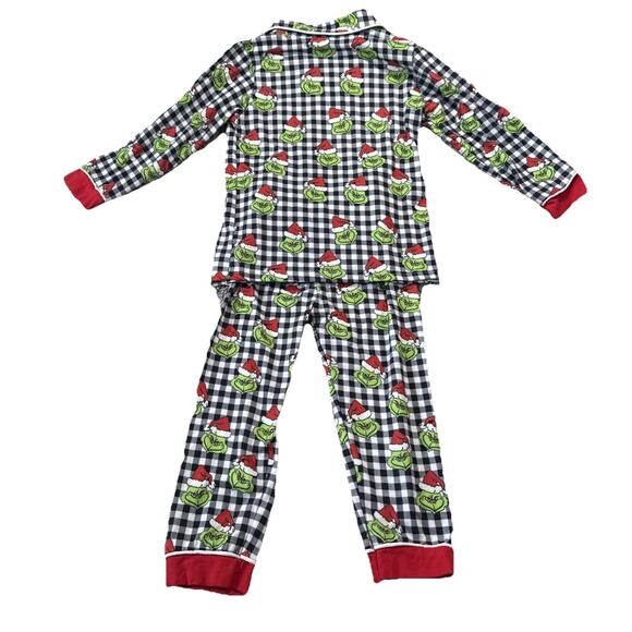 Dr. Seuss Christmas The Grinch pajamas size 3 button up Super soft kids PJ's - Picture 5 of 10